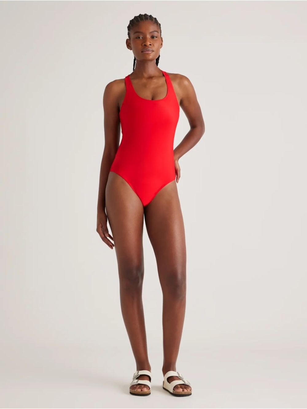 Italian Cross-Back One-Piece Swimsuit quince